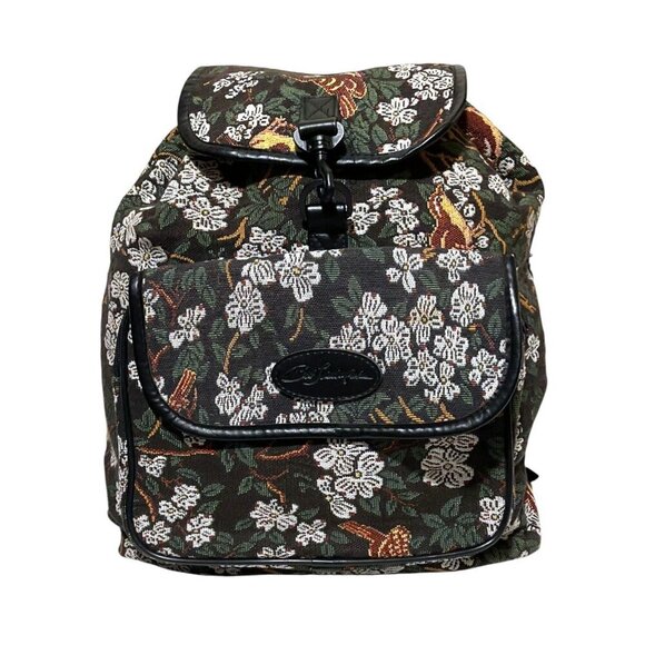 Vintage Bob Timberlake Backpack Birds Flowers Carry On School College Fairy main image 9